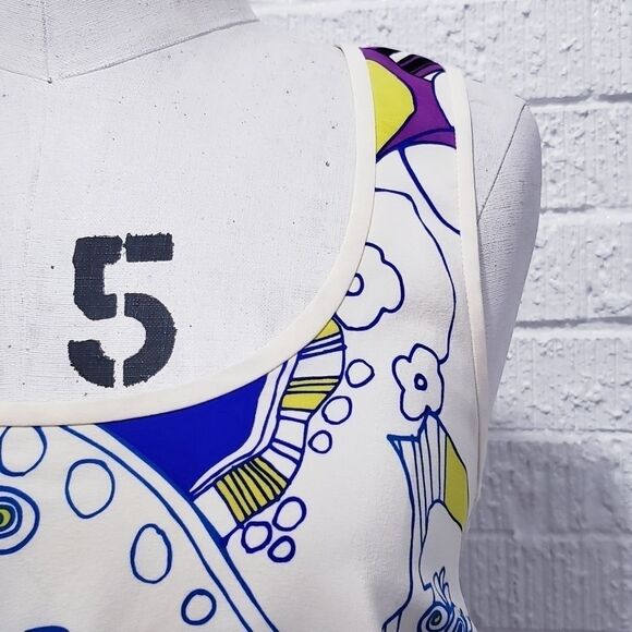 Tibi floral silk dress with bubble hem size 2 - Picture 3 of 7